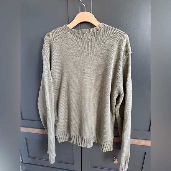 Polo by Ralph Lauren Men's Light Green Cotton V-Neck Sweater • XL - Picture 5 of 6